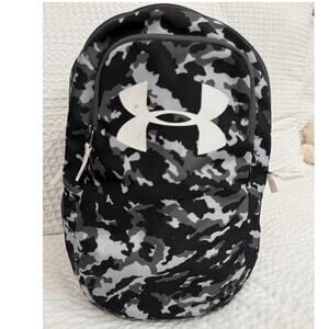 Under Armour Scrimmage 2.0 Camo Backpack UA Storm Laptop Travel Gym Bag 25L Gray